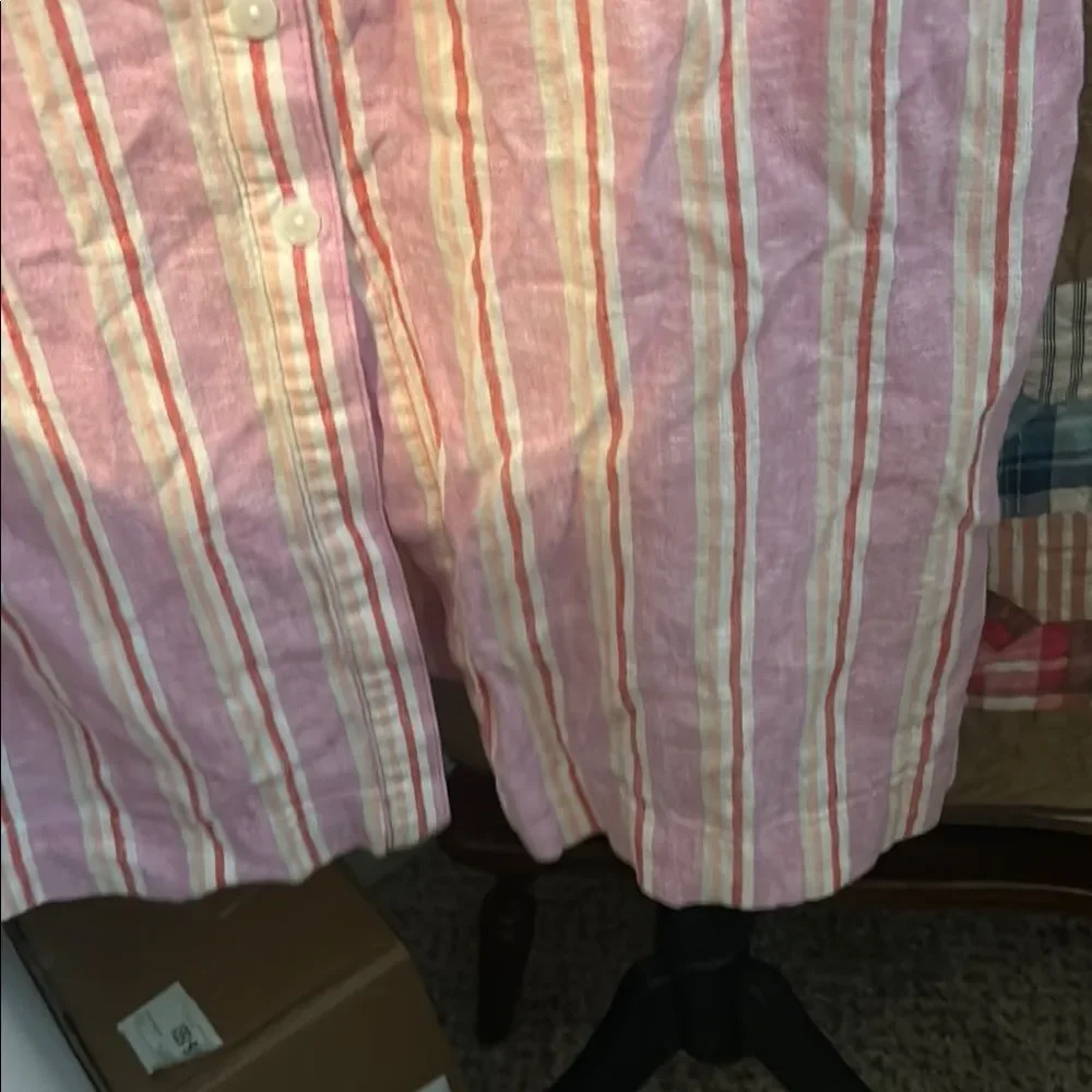 NWT Universal Thread  Pink and White Striped button down Dress  C - Picture 3 of 5